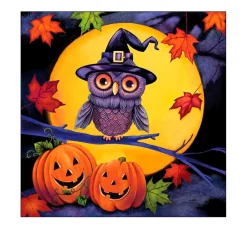 Ambiente Herbst|Anlässe>Serviette "Helloween Eule"