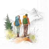 IHR Serviettentechnik|Sommer>Serviette "Hiking"