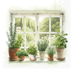 IHR Serviettentechnik|Frühling>Serviette "Homegrown Herbs"