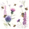 Ambiente Alltäglich|Frühling>Serviette "Hummeln und Blumen"