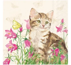 IHR Frühling|Serviettentechnik>Serviette "Katze Minka"