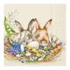 IHR Ostern|Serviettentechnik>Serviette "Kuschelhasen"