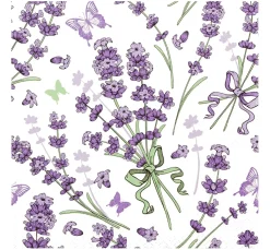 HOME FASHION Sommer|Serviettentechnik>Serviette "Lavender Love"