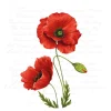 Ambiente Sommer|Serviettentechnik>Serviette "Leuchtender Klatschmohn"