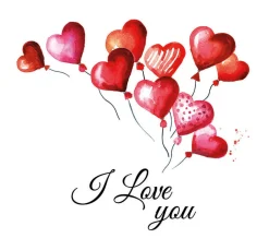 Ambiente Serviettentechnik>Serviette "Love Balloons"