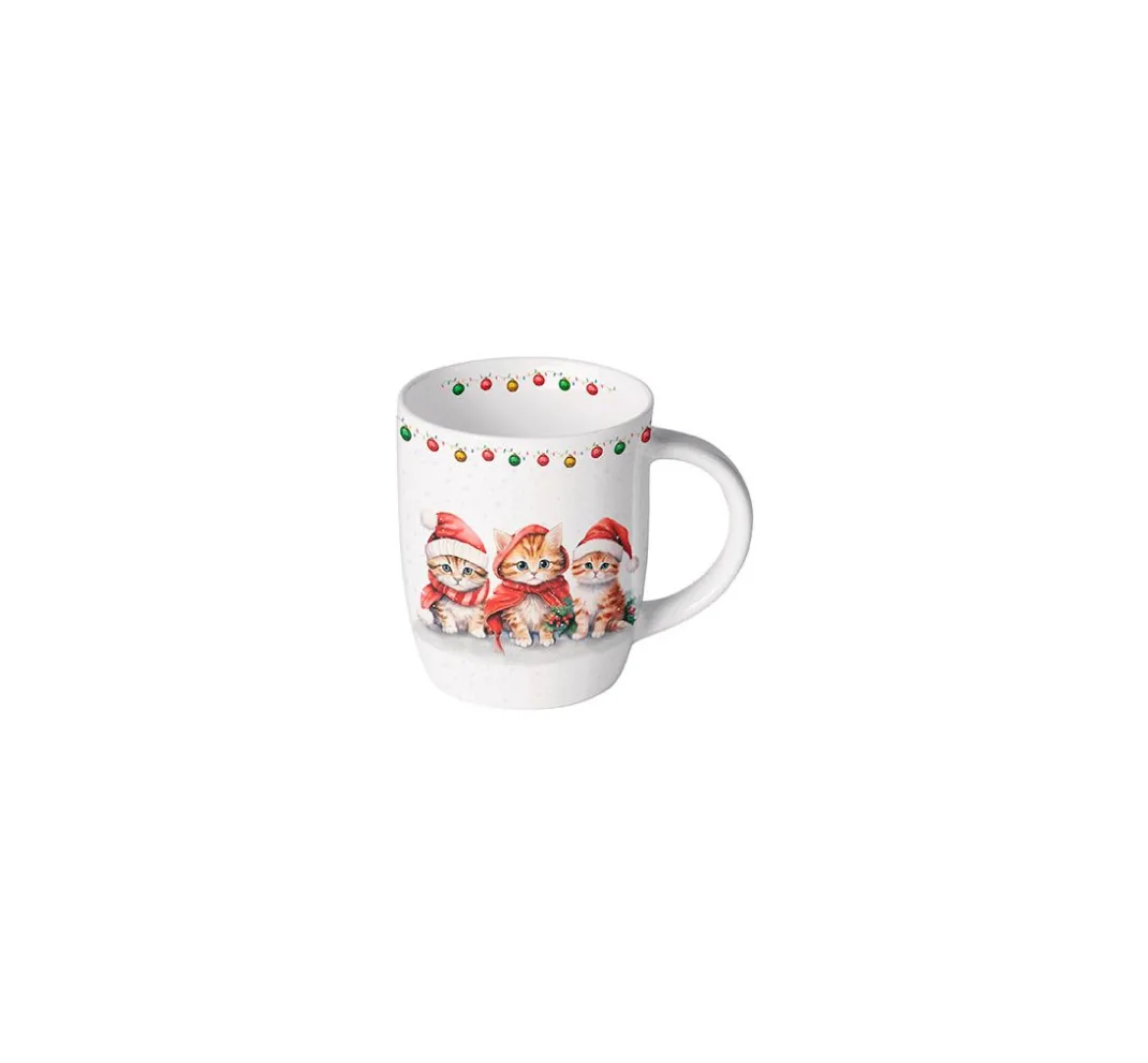 Ambiente Weihnachten|Serviettentechnik>Serviette "Lustige Weihnachtskätzchen"