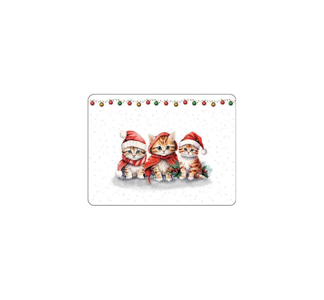 Ambiente Weihnachten|Serviettentechnik>Serviette "Lustige Weihnachtskätzchen"