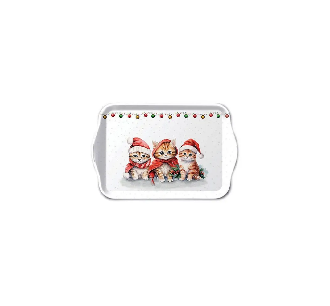 Ambiente Weihnachten|Serviettentechnik>Serviette "Lustige Weihnachtskätzchen"