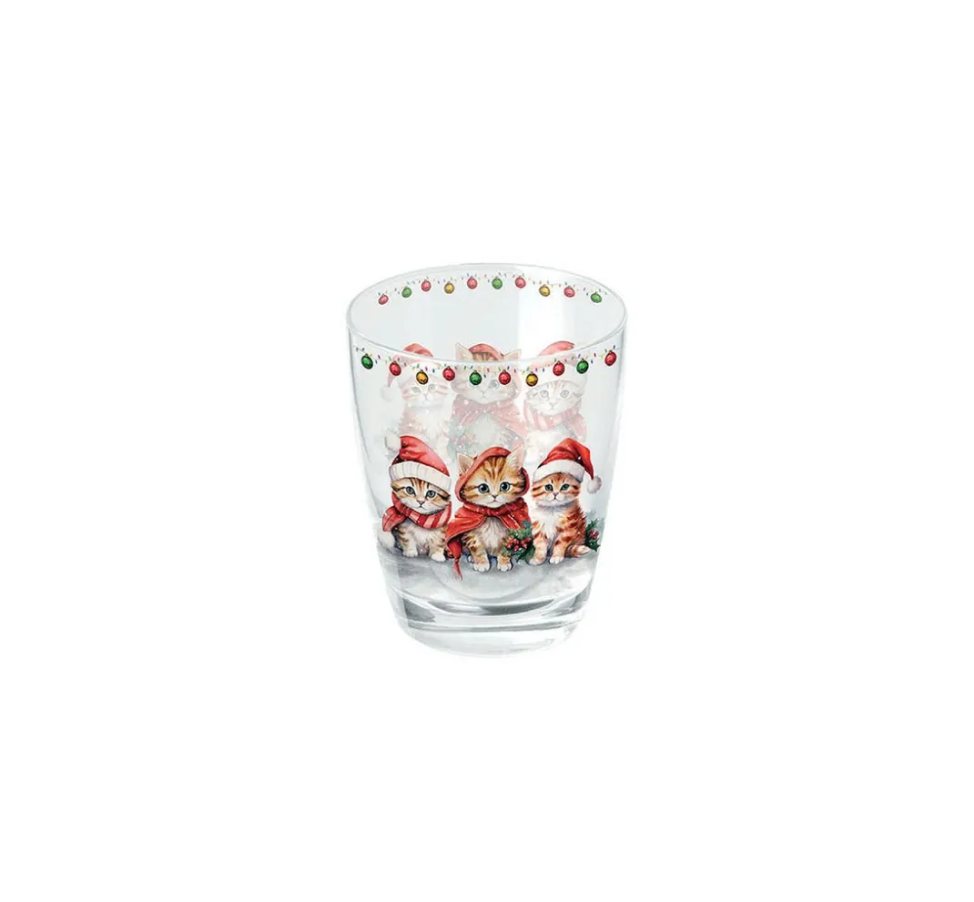 Ambiente Weihnachten|Serviettentechnik>Serviette "Lustige Weihnachtskätzchen"