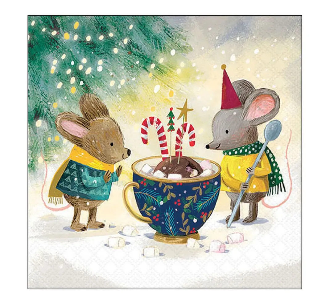 Ambiente Weihnachten|Serviettentechnik>Serviette "Marshmallow Party"