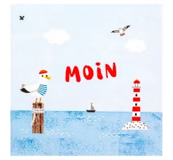 HOME FASHION Maritim|Serviettentechnik>Serviette "Moin Möwe"