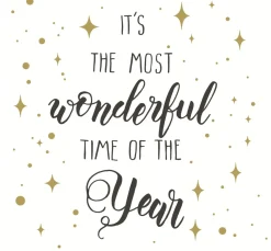Paper+Design Weihnachten|Serviettentechnik>Serviette "Most Wonderful Time"
