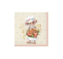 IHR Alltäglich|Weihnachten>Serviette "Mäusebäcker"
