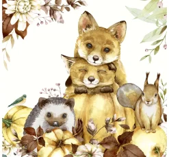 Paper+Design Herbst|Serviettentechnik>Serviette "Nature Cuteness"