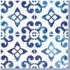 Ambiente Serviettentechnik|Alltäglich>Serviette "Nordisch blau Kacheln"