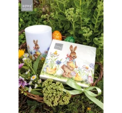 HOME FASHION Ostern|Serviettentechnik>Serviette "Osterhase Max"
