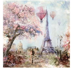 Ambiente Frühling|Serviettentechnik>Serviette "Paris Art"
