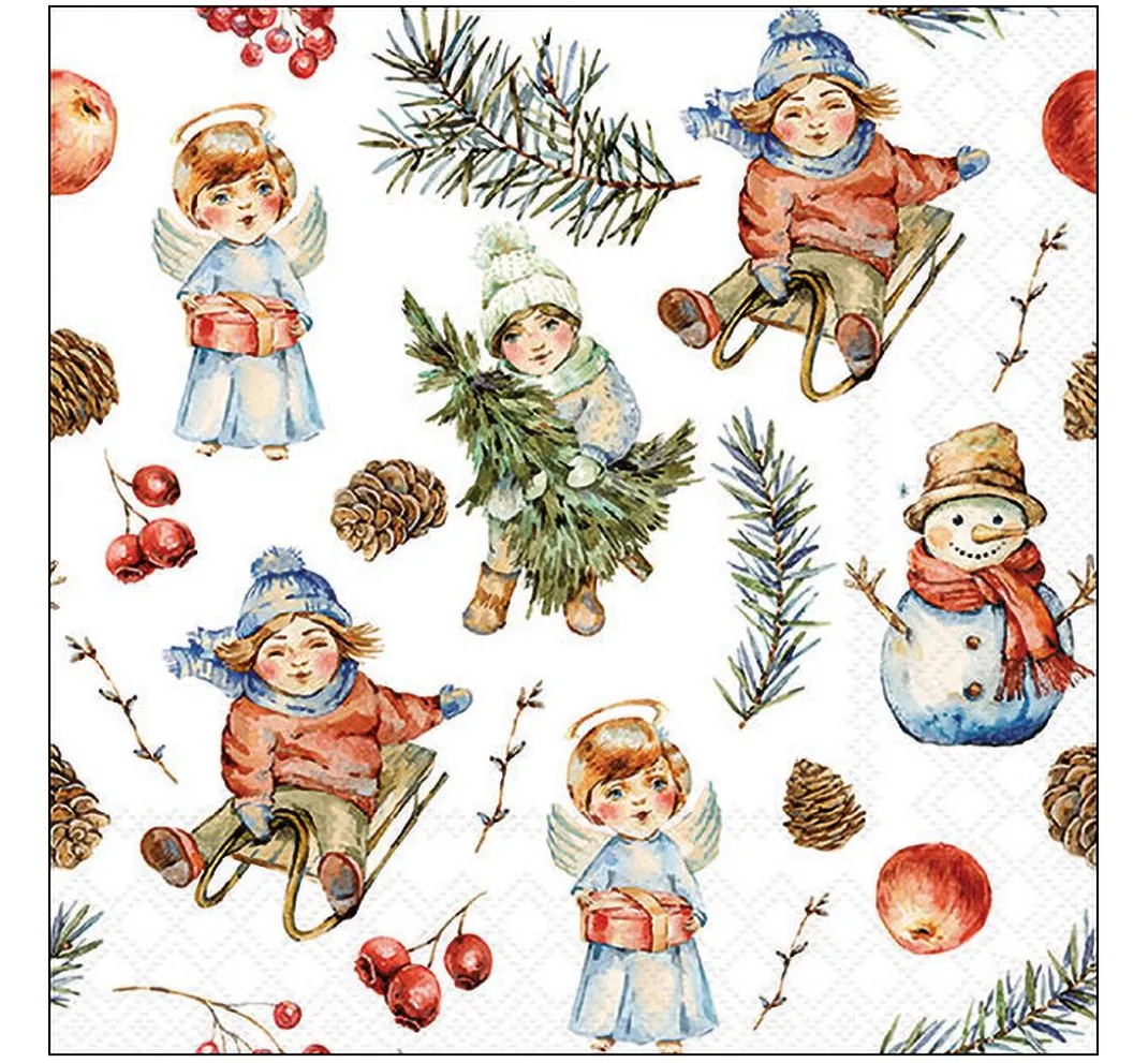 Ambiente Winter|Serviettentechnik>Serviette "Playing Outside"
