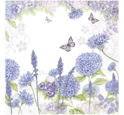 Ambiente Frühling|Serviettentechnik>Serviette "Purple Wildflowers"