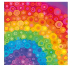 Ambiente Alltäglich|Serviettentechnik>Serviette "Rainbow Art"
