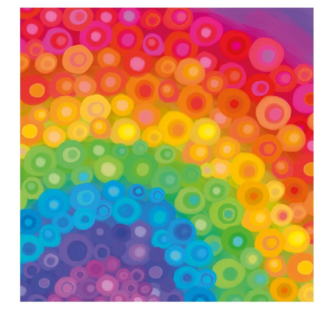 Ambiente Alltäglich|Serviettentechnik>Serviette "Rainbow Art"