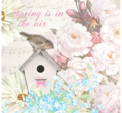 Paper+Design Frühling|Serviettentechnik>Serviette "Romantic Birdhouse"