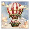 Ambiente Weihnachten|Serviettentechnik>Serviette "Santa's Air Ballon"