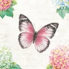 Ambiente Sommer|Frühling>Serviette "Schmetterling Rose"