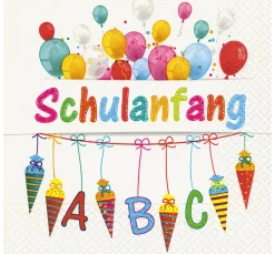 Paper+Design Sommer|Serviettentechnik>Serviette "Schulanfang"