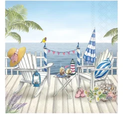 Ambiente Maritim|Serviettentechnik>Serviette "Sea View"