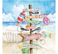 Ambiente Serviettentechnik|Maritim>Serviette "Seaside Signs"