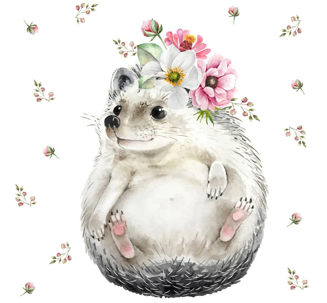 Paper+Design Frühling|Serviettentechnik>Serviette "Süßer Igel"