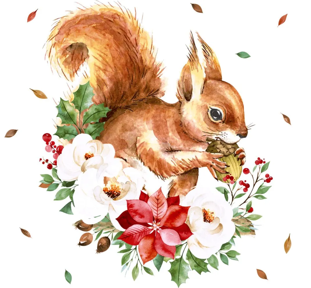 Paper+Design Herbst|Serviettentechnik>Serviette "Süßes Eichhörnchen"