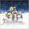 Ambiente Weihnachten|Serviettentechnik>Serviette "Singing Snowmen"