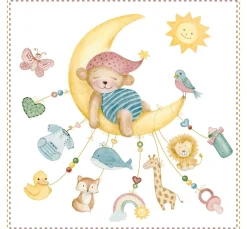 Ambiente Anlässe|Alltäglich>Serviette "Sleepy Teddy Bear"