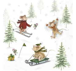 IHR Winter|Serviettentechnik>Serviette "Snow Fun"