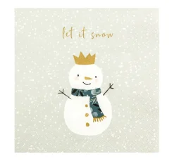 HOME FASHION Serviettentechnik|Winter>Serviette "Snowman King"