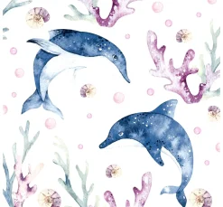 Paper+Design Maritim|Serviettentechnik>Serviette "Spielende Delfine"