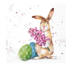 IHR Ostern|Serviettentechnik>Serviette "Splashy Bunny"