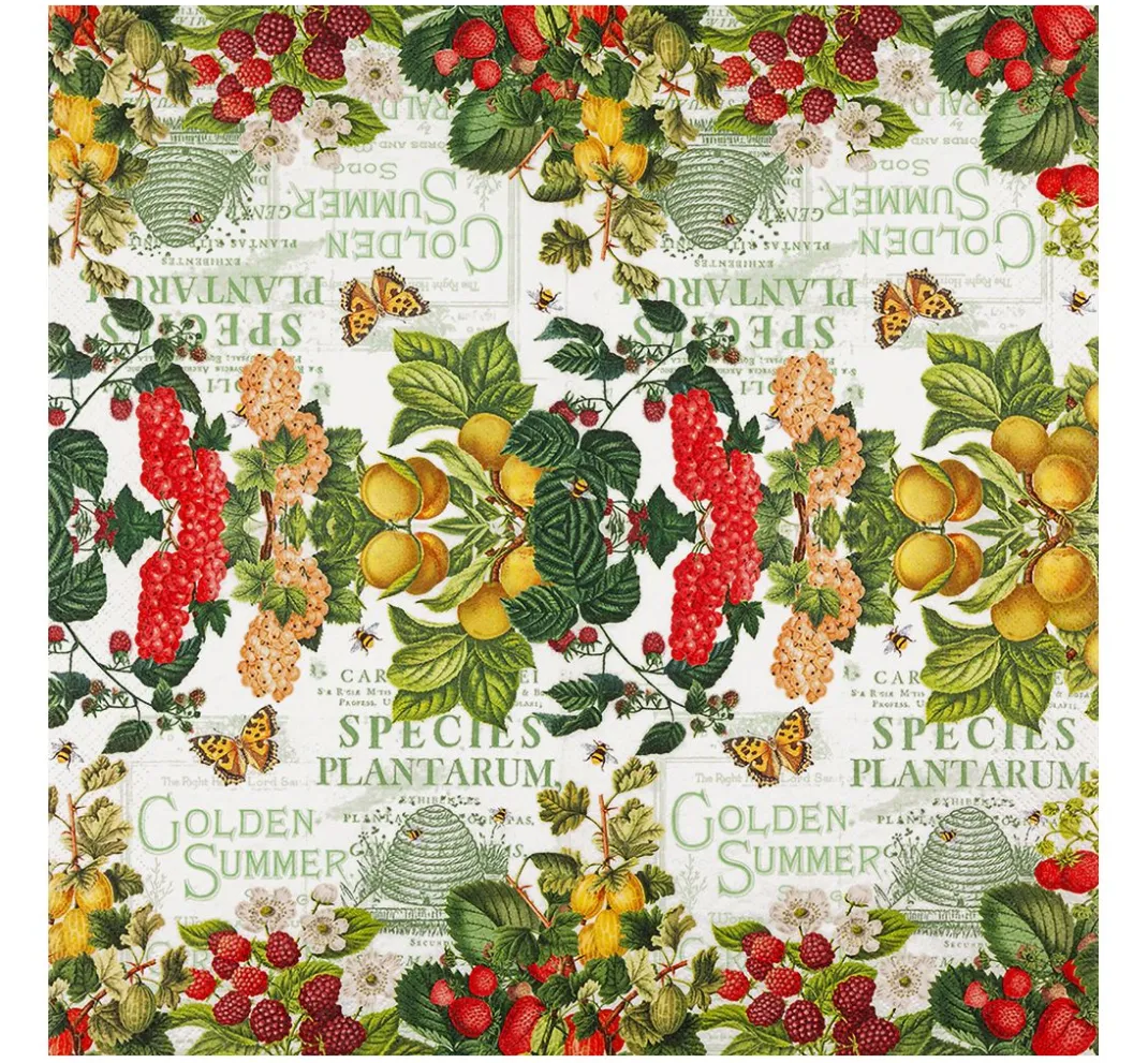 HOME FASHION Sommer|Serviettentechnik>Serviette "Summer Fruits"