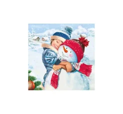 Ambiente Winter|Serviettentechnik>Serviette "Sweet Snowmen"
