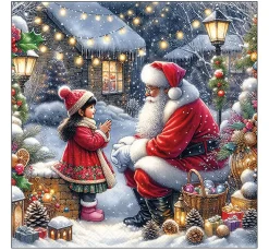 Ambiente Weihnachten|Serviettentechnik>Serviette "Talking To Santa"
