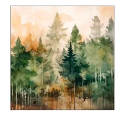 Ambiente Herbst|Alltäglich>Serviette "Tannenwald Watercolor"