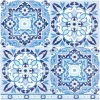 Ambiente Alltäglich|Serviettentechnik>Serviette "Tiles blue"