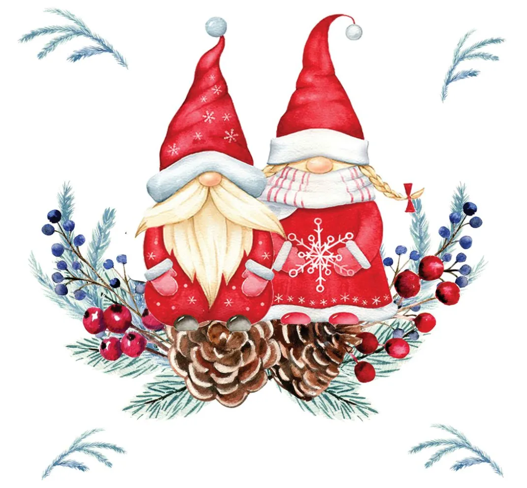 Paper+Design Weihnachten|Serviettentechnik>Serviette "Tomte Couple"