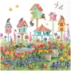 Ambiente Frühling|Serviettentechnik>Serviette "Vogelhäuser im Garten"