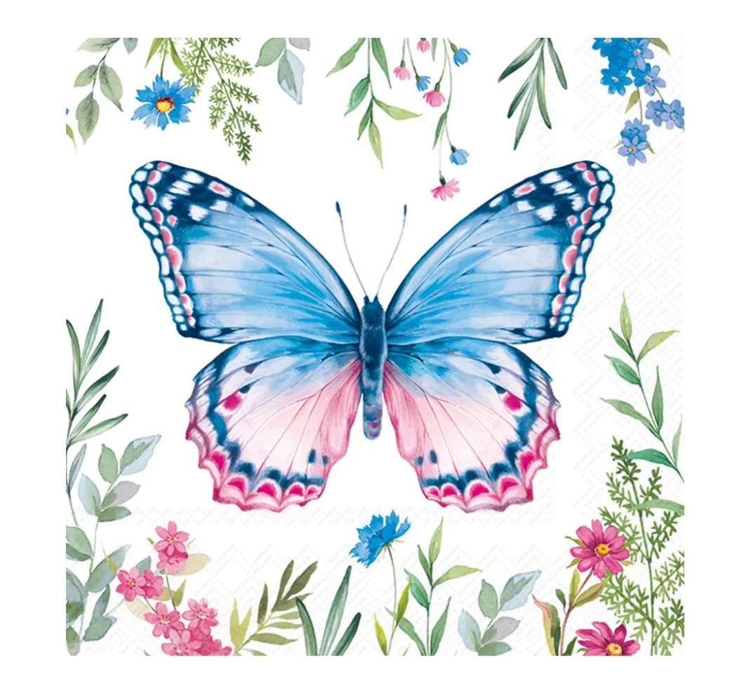 IHR Sommer|Frühling>Serviette "Watercolor Butterfly"