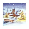 HOME FASHION Serviettentechnik>Serviette "Weihnachten im Schnee"