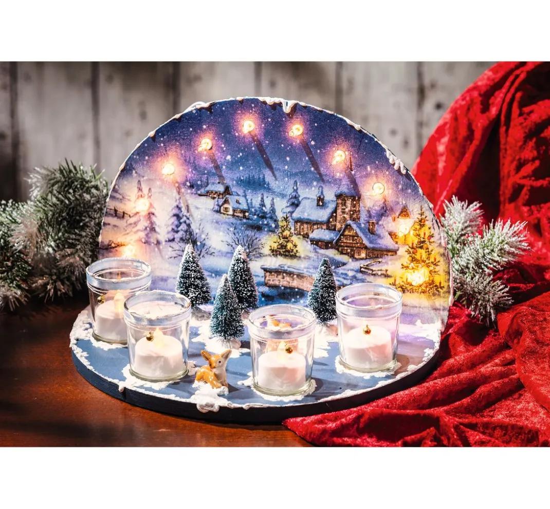 HOME FASHION Serviettentechnik>Serviette "Weihnachten im Schnee"