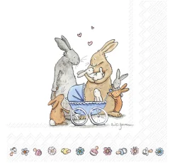 IHR Serviettentechnik|Ostern>Serviette "Welcome Baby"
